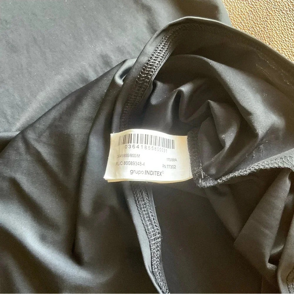 ZARA JERSEY T-SHIRT, Black, size M - Picture 3 of 4